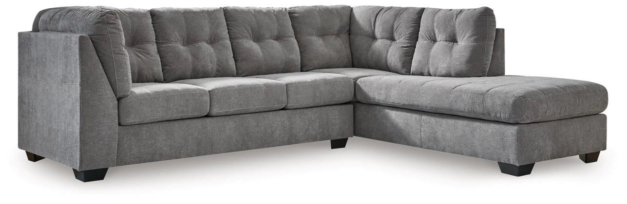 Marleton Grey 2-Piece RAF Chaise Sectional