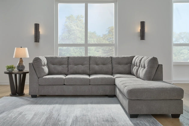 Marleton Grey 2-Piece RAF Chaise Sectional