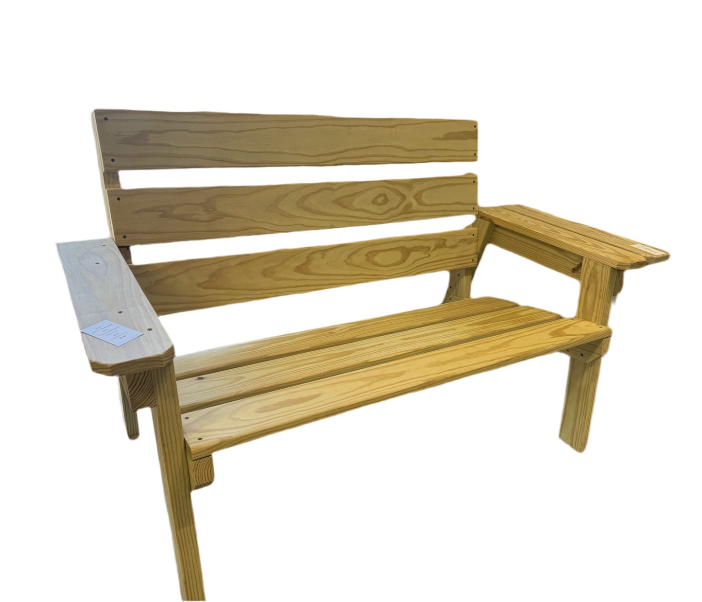 Handcrafted Pine Adirondack Bench