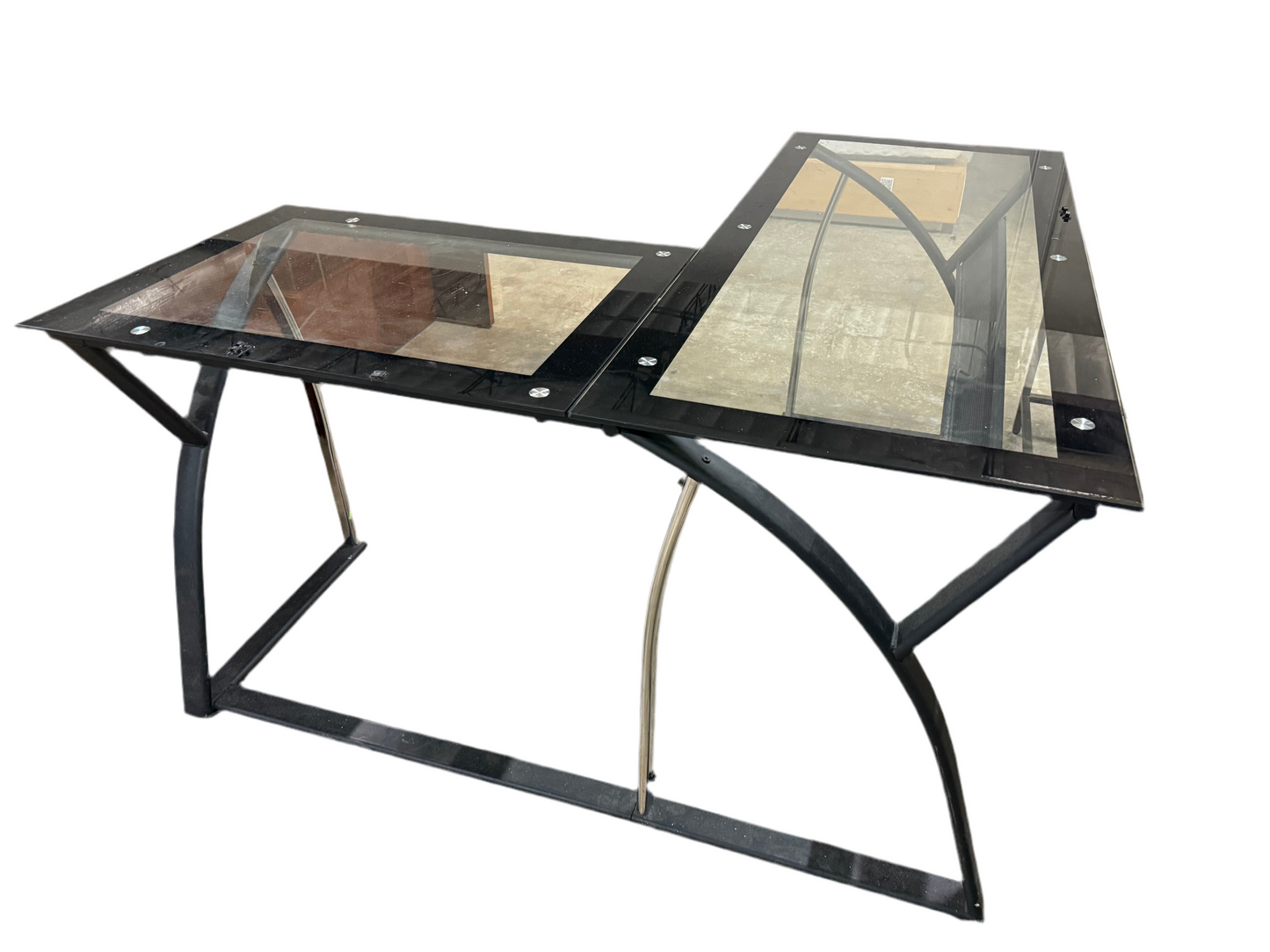 Monterrey Glass L-shaped Desk
