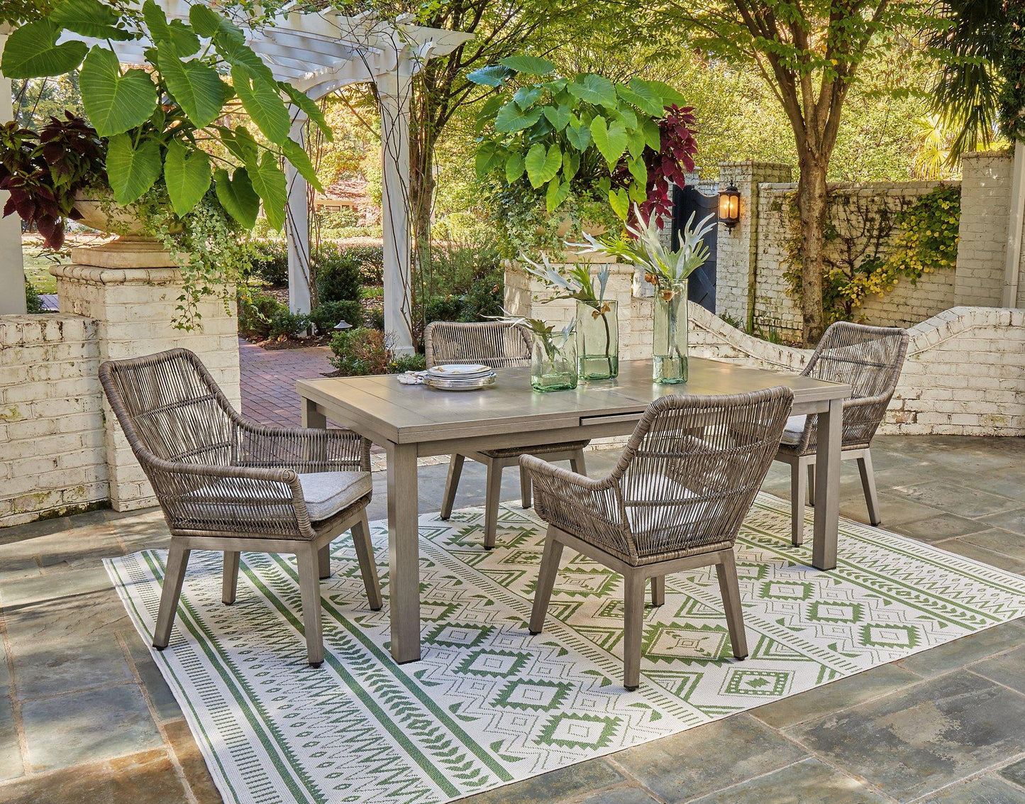 Beach Front Outdoor Set - Ashley Furniture Outdoor Dining Set