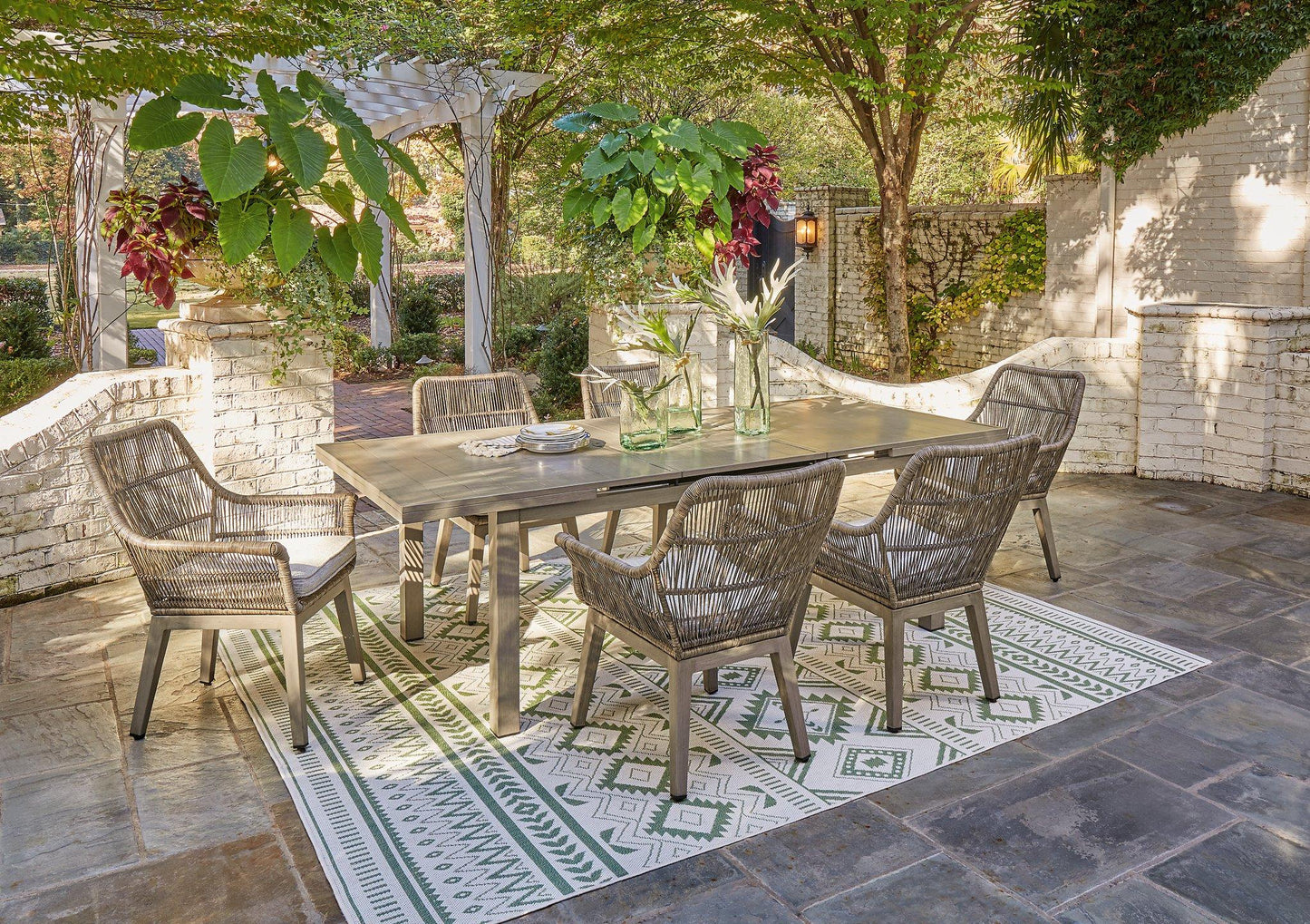 Beach Front Outdoor Set - Ashley Furniture Outdoor Dining Set