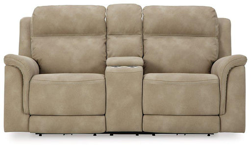 Next-Gen DuraPella Power Reclining Loveseat with Console Ashley Furniture Loveseat Sand Fresh Start Furniture