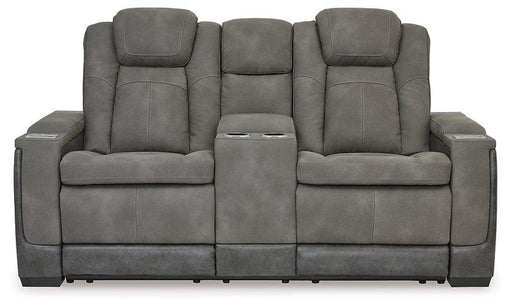Next-Gen DuraPella Power Reclining Loveseat with Console Ashley Furniture Loveseat Slate Fresh Start Furniture