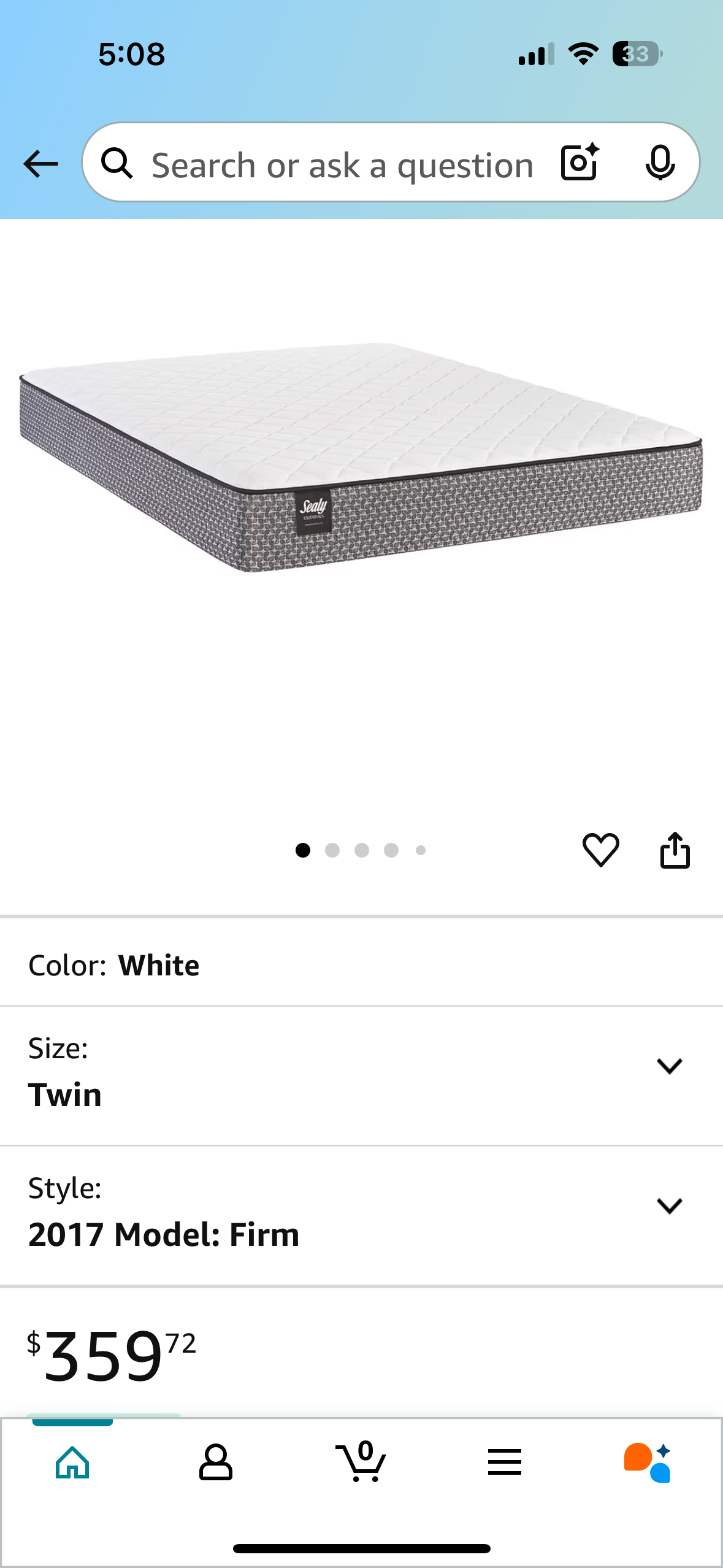 Sealy Essentials Twin Size Mattress