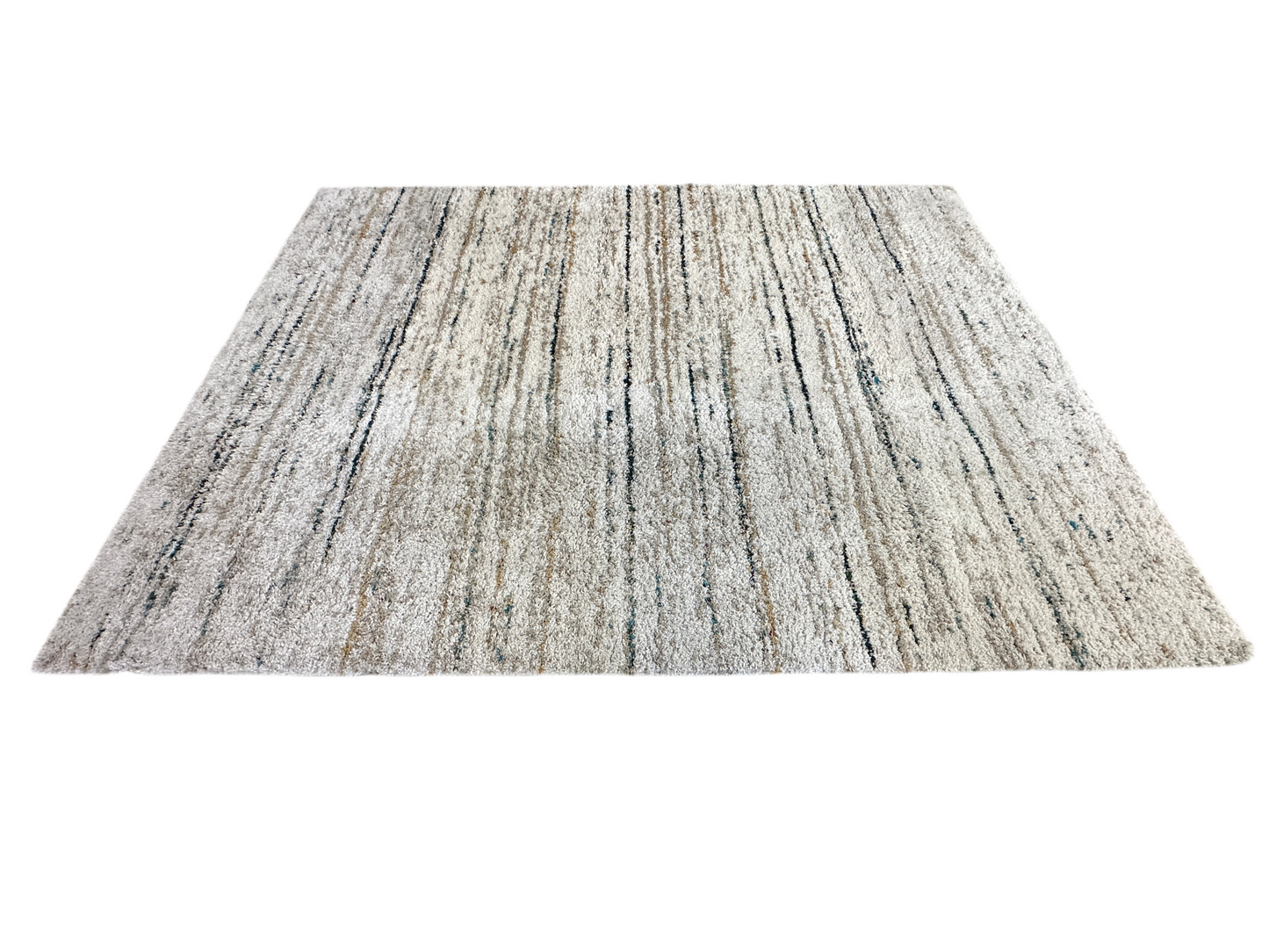Sedona Ivory Abstract Design Shag Area Rug