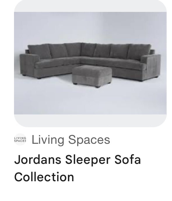 Living Spaces Jordan Corner Sectional Sofa