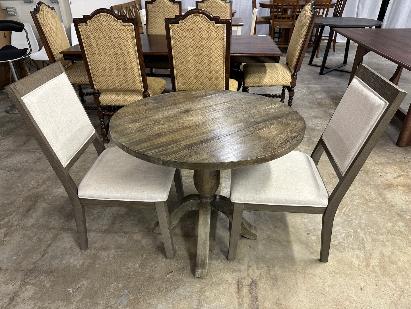 Udorich & Linon Dining Table and Upholstered Chairs