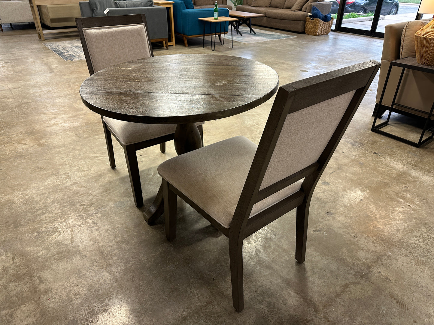 Udorich & Linon Dining Table and Upholstered Chairs