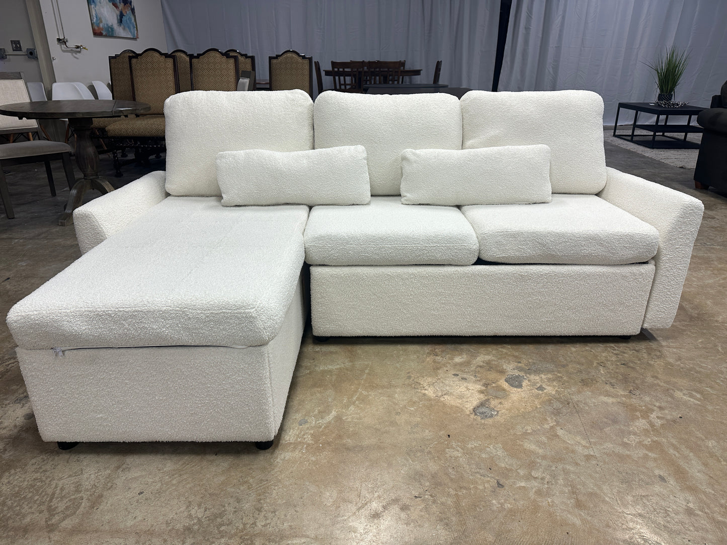 Latitude Run Sherpa Sleeper Sectional Sofa with Chaise
