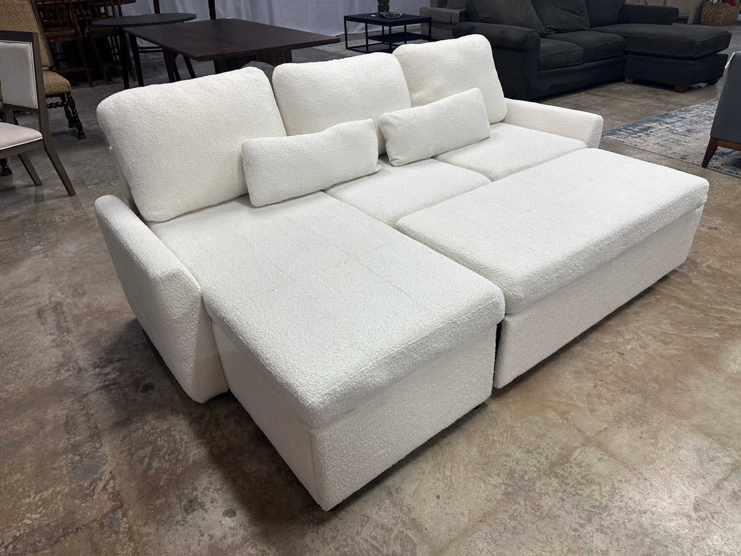 Latitude Run Sherpa Sleeper Sectional Sofa with Chaise