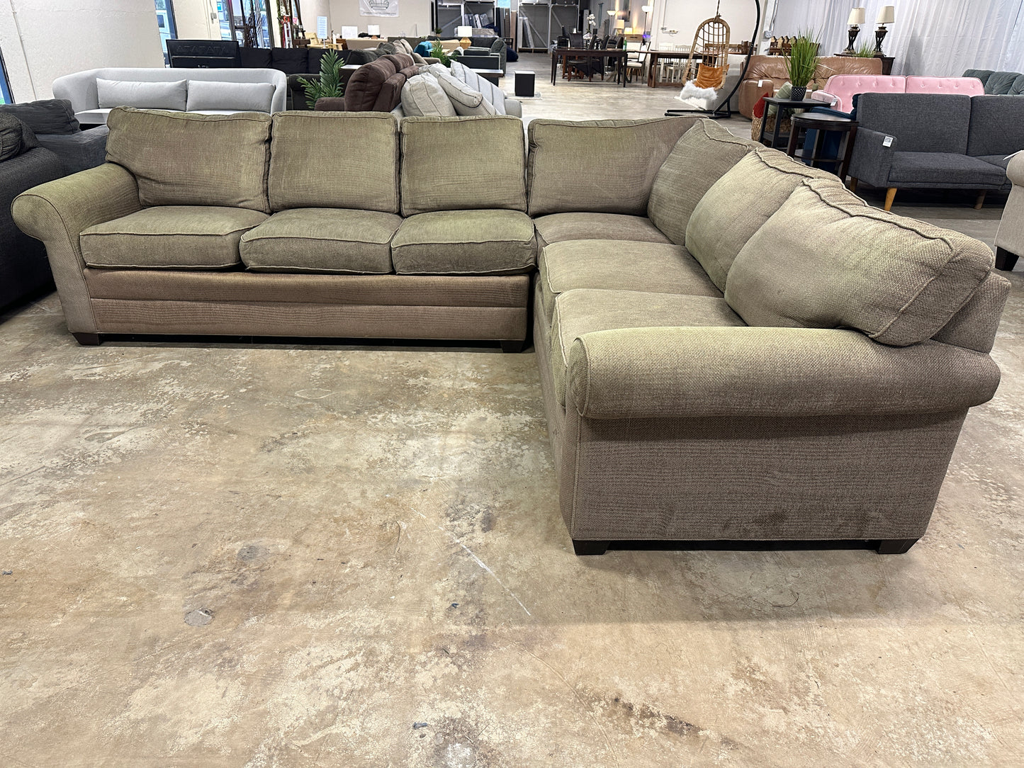 Ethan Allen Sleeper Corner Sectional Sofa