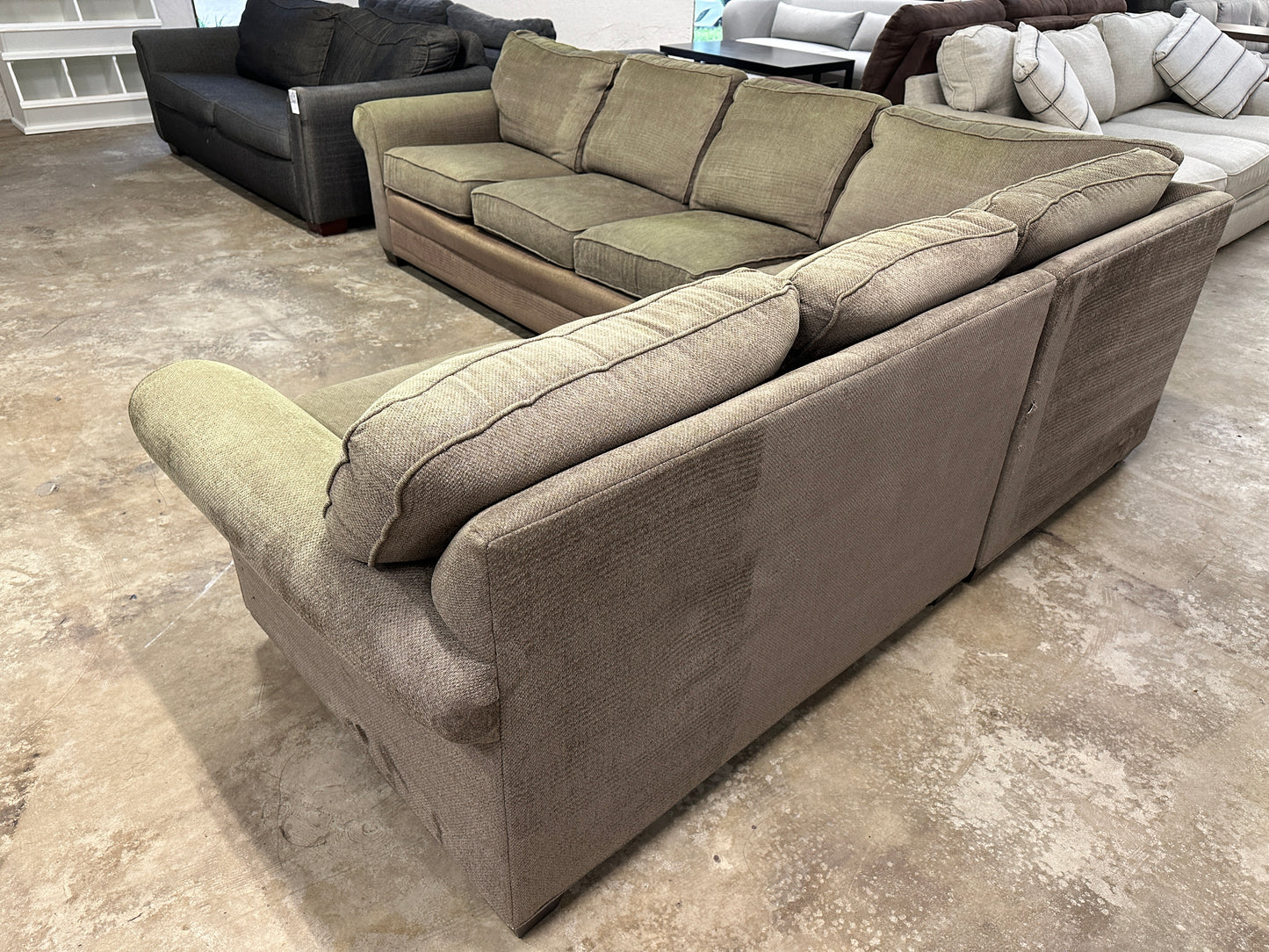 Ethan Allen Sleeper Corner Sectional Sofa