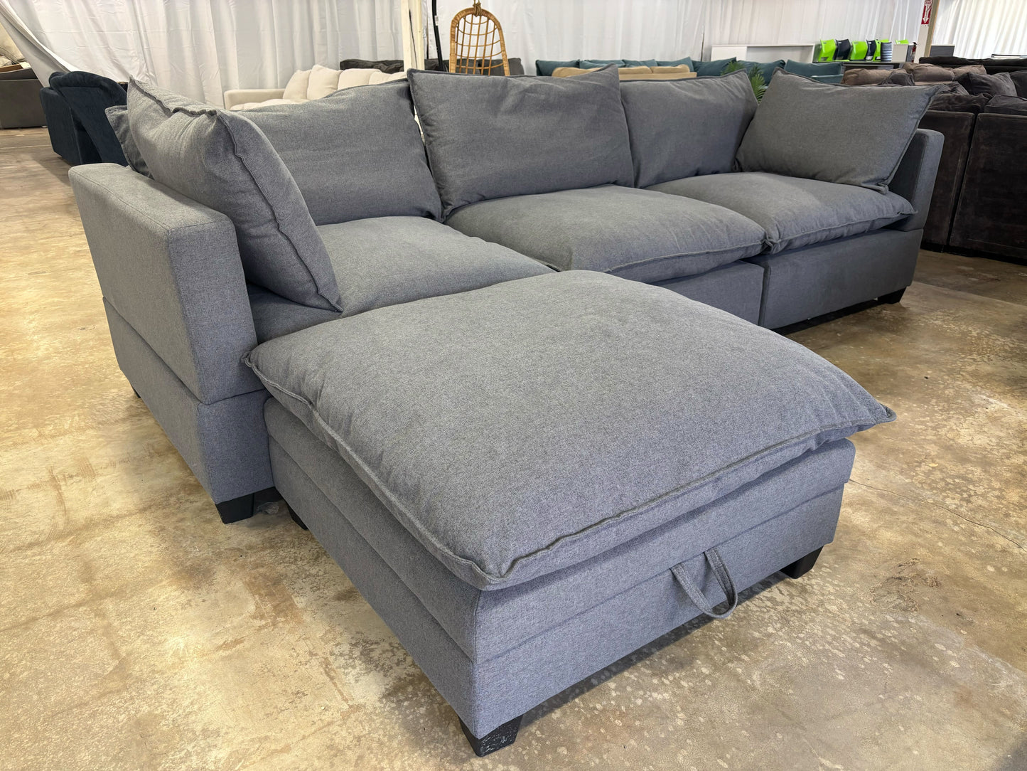 Modular Sectional & Storage Ottoman