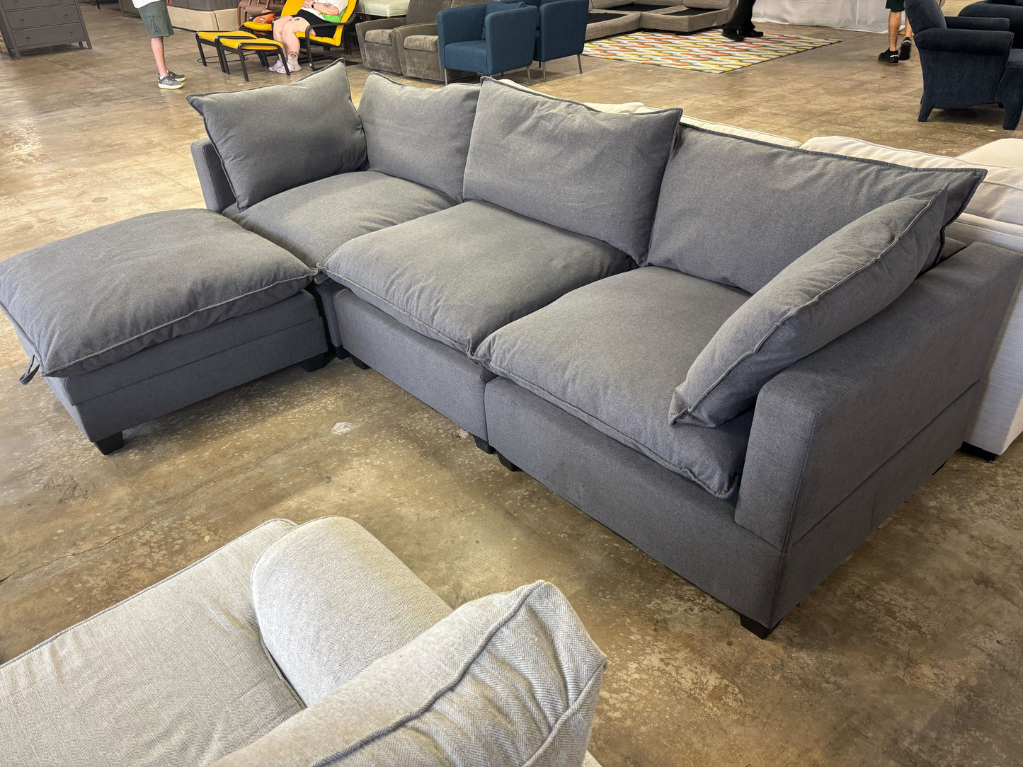 Modular Sectional & Storage Ottoman