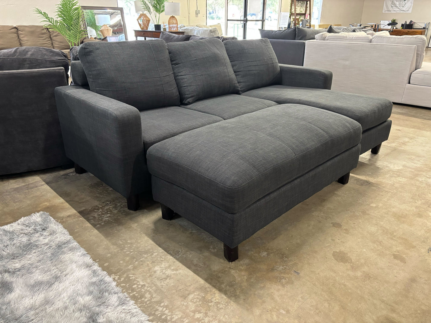 Abbyson Berkeley Reversible Sectional and Ottoman