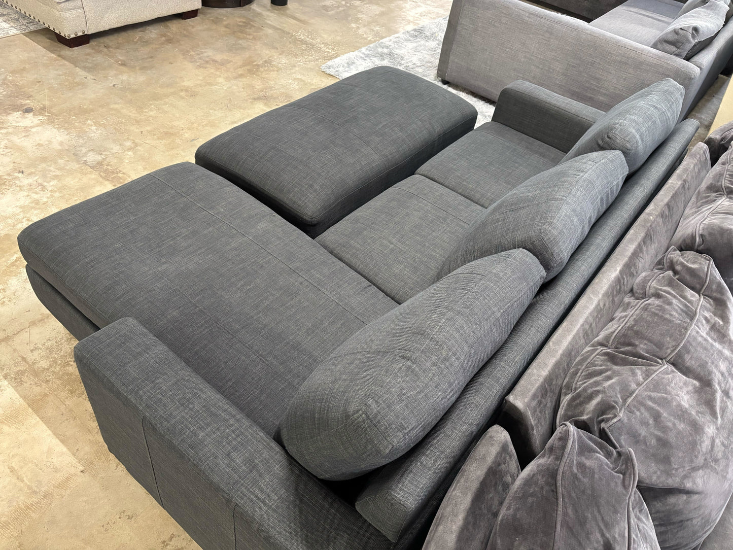 Abbyson Berkeley Reversible Sectional and Ottoman
