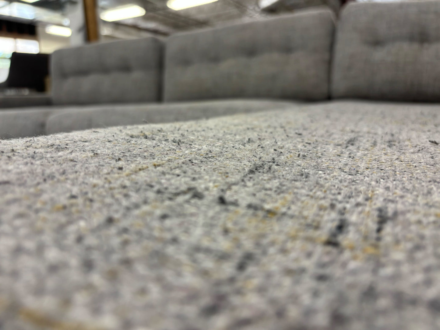 Mid Century Modern Tufted Chaise Sectional
