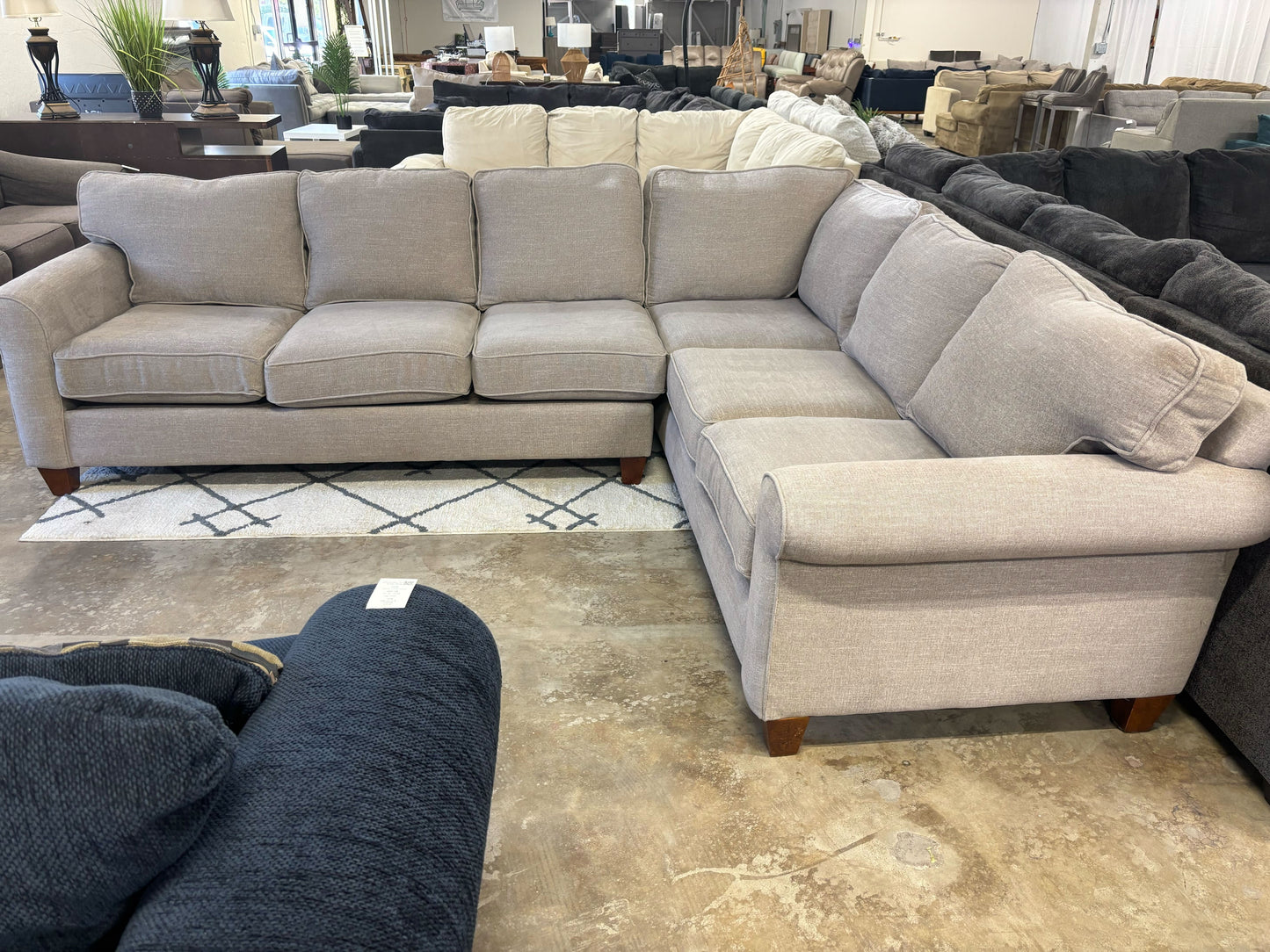 Spencer Roll-Arm Sectional Sofa