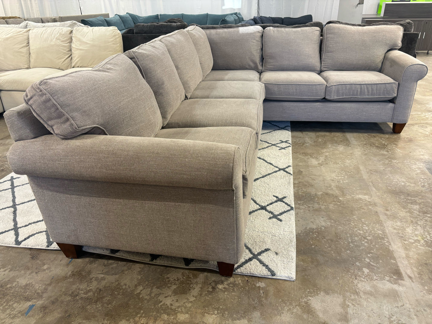 Spencer Roll-Arm Sectional Sofa