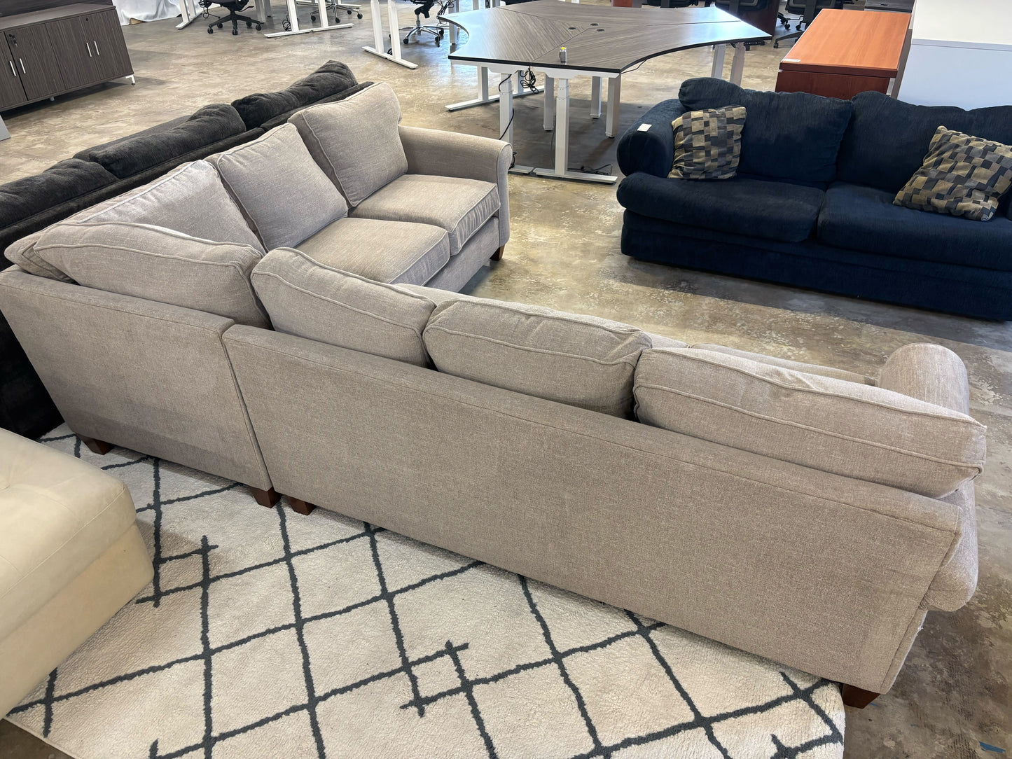 Spencer Roll-Arm Sectional Sofa