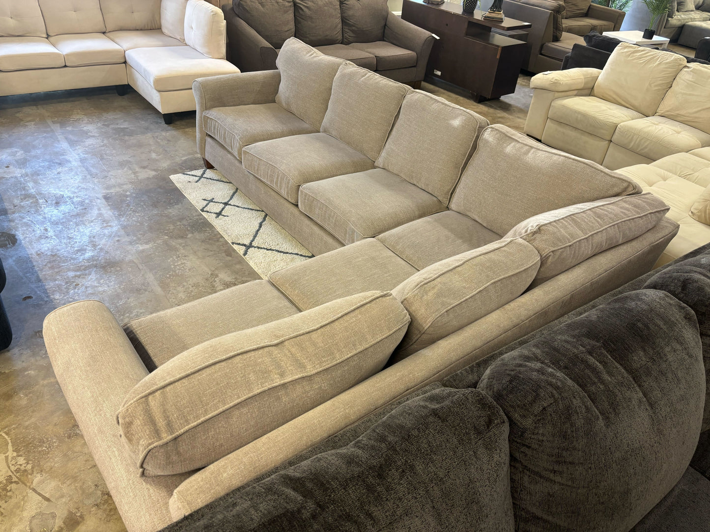 Spencer Roll-Arm Sectional Sofa