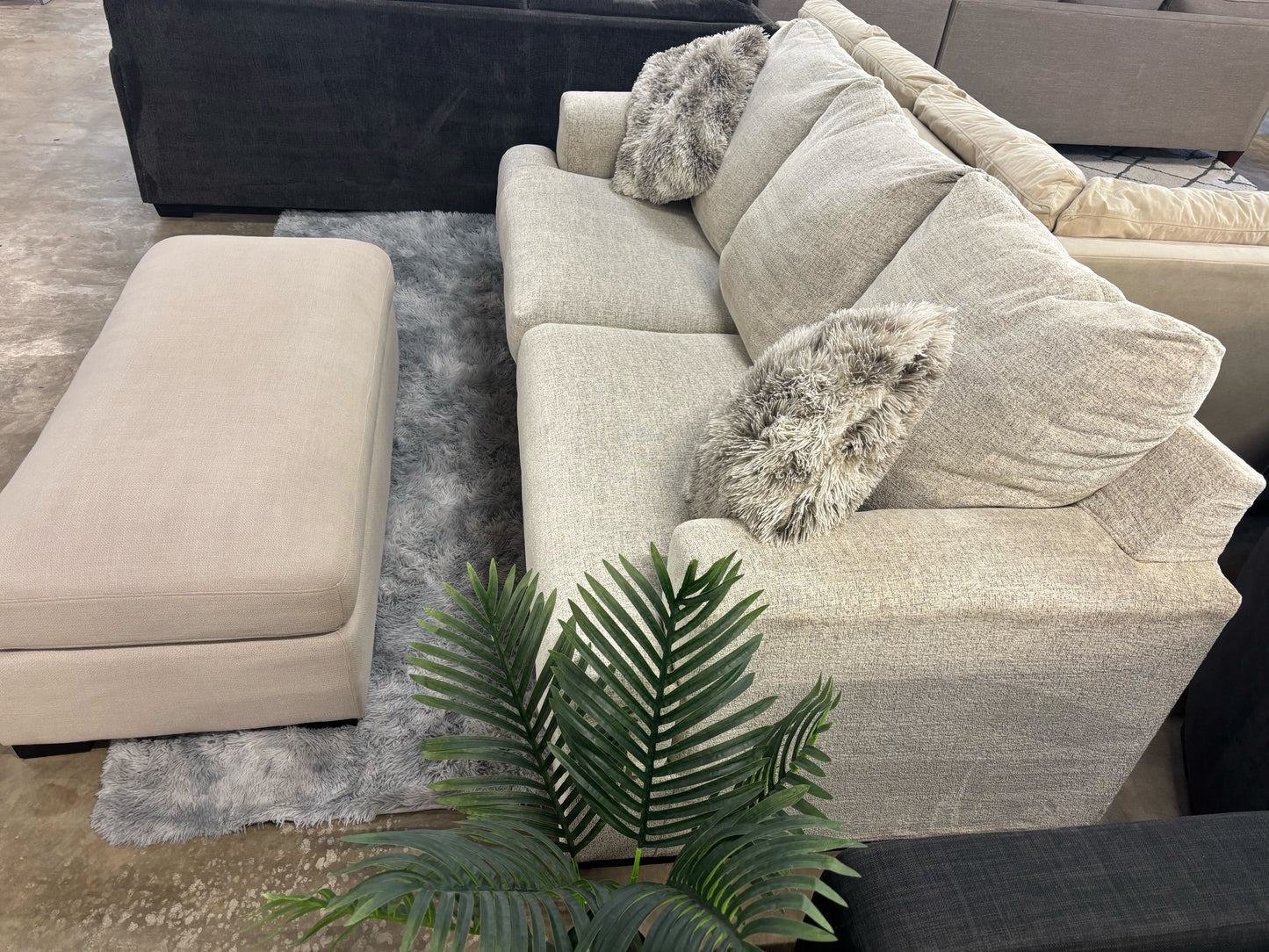 Soletren Sleeper Sofa and Ottoman