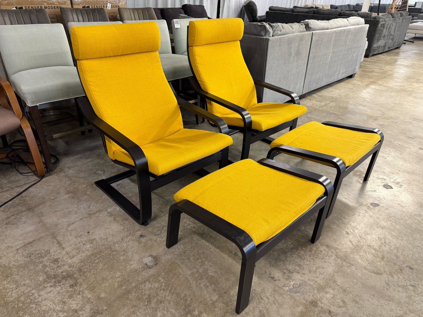 POÄNG Armchair and Ottoman
