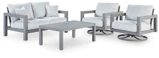 Hurley Park Outdoor Package Ashley Furniture Outdoor Table Set 4-Piece: Outdoor Loveseat/2-Outdoor Dining Chair/O Fresh Start Furniture