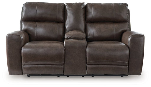 Crossplex Power Reclining Loveseat with Console -  Ashley Furniture Loveseat  Fresh Start Furniture