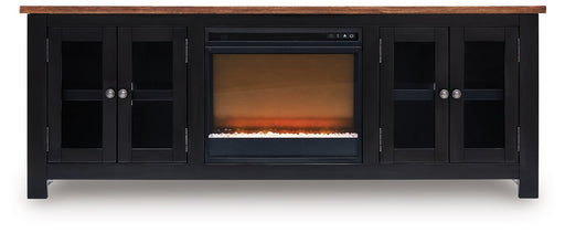 Wildenauer 76" TV Stand with Electric Fireplace Ashley Furniture TV Stand w/Fire  Fresh Start Furniture