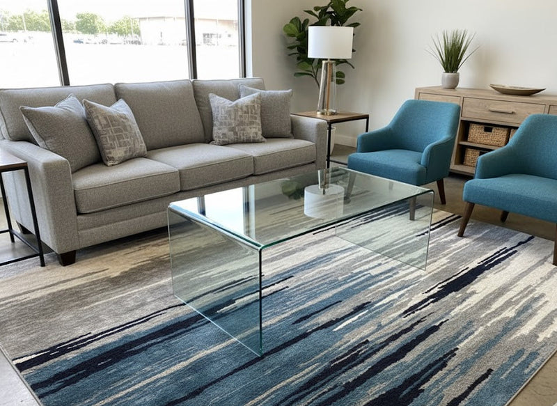 Tempered Clear Glass Coffee Table for Living Room