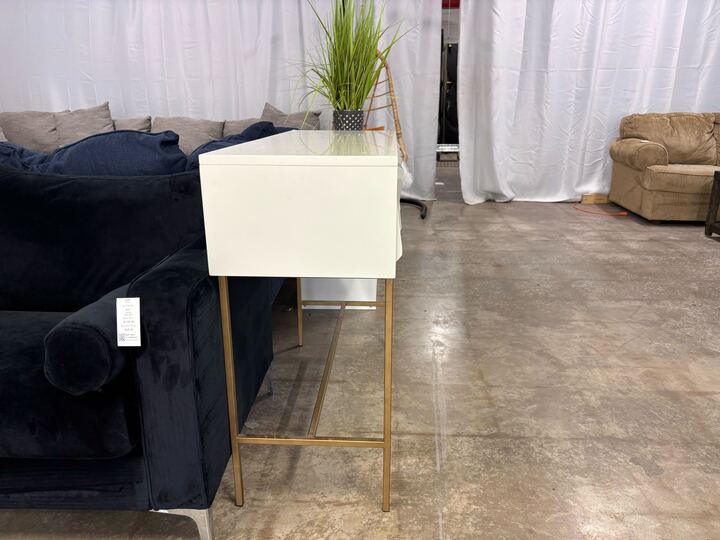 Cream and Gold Entry Table