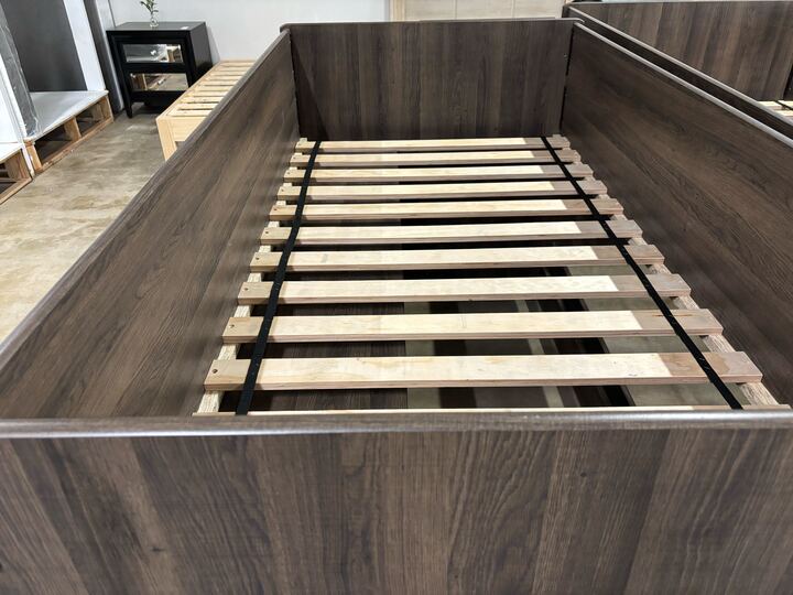 Twin Loft Bed with Right Storage Step, Bookcases and Chest