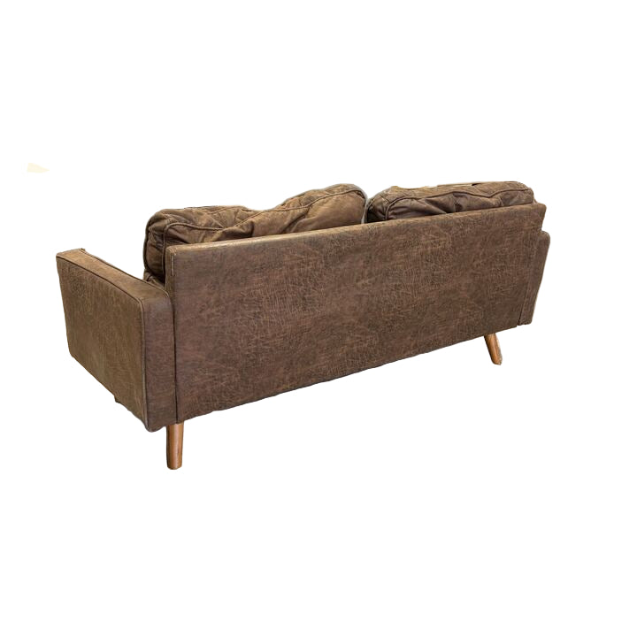 George Oliver Mid Century Modern Faux Leather Sofa