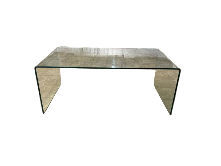 Tempered Clear Glass Coffee Table for Living Room