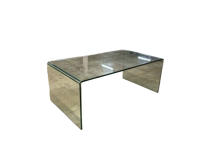Tempered Clear Glass Coffee Table for Living Room