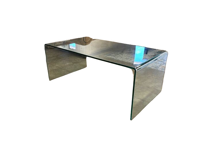 Tempered Clear Glass Coffee Table for Living Room