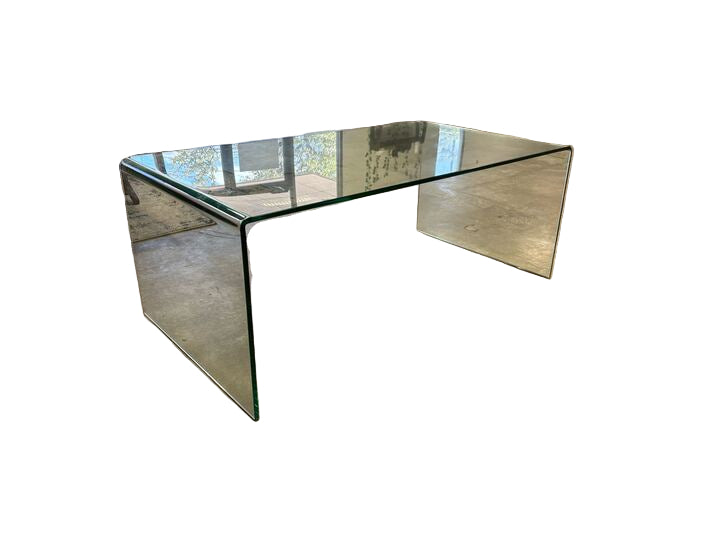 Tempered Clear Glass Coffee Table for Living Room