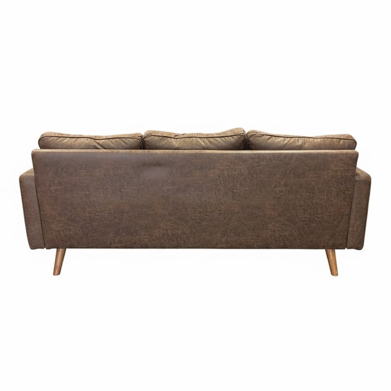 George Oliver Mid Century Modern Faux Leather Sofa