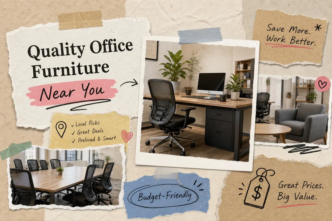Quality office furniture near you - refurbished desks, ergonomic chairs, and conference tables at Fresh Start Furniture Co in Austin, TX