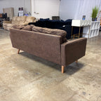 George Oliver Mid Century Modern Faux Leather Sofa
