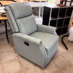 Karat Homes Leather Swivel Arm Chair