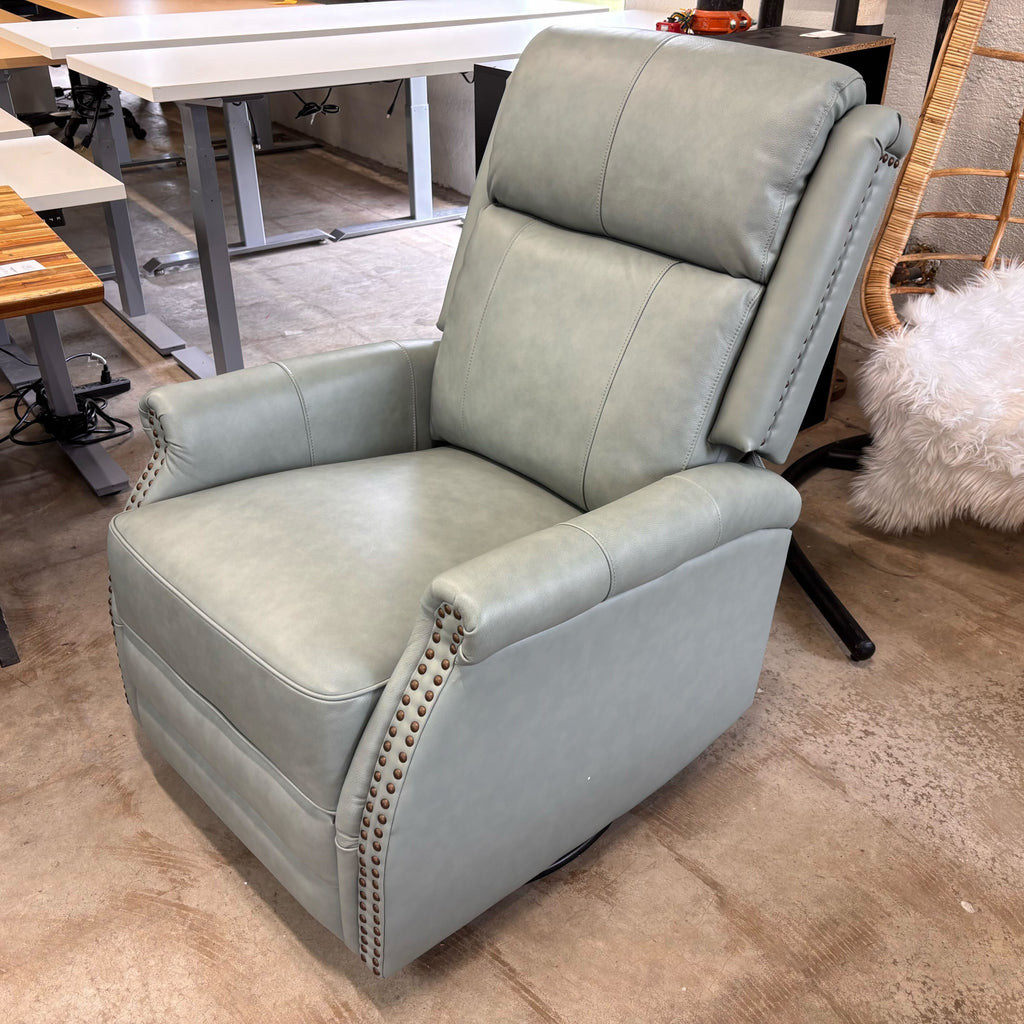 Karat Homes Leather Swivel Arm Chair