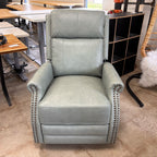 Karat Homes Leather Swivel Arm Chair