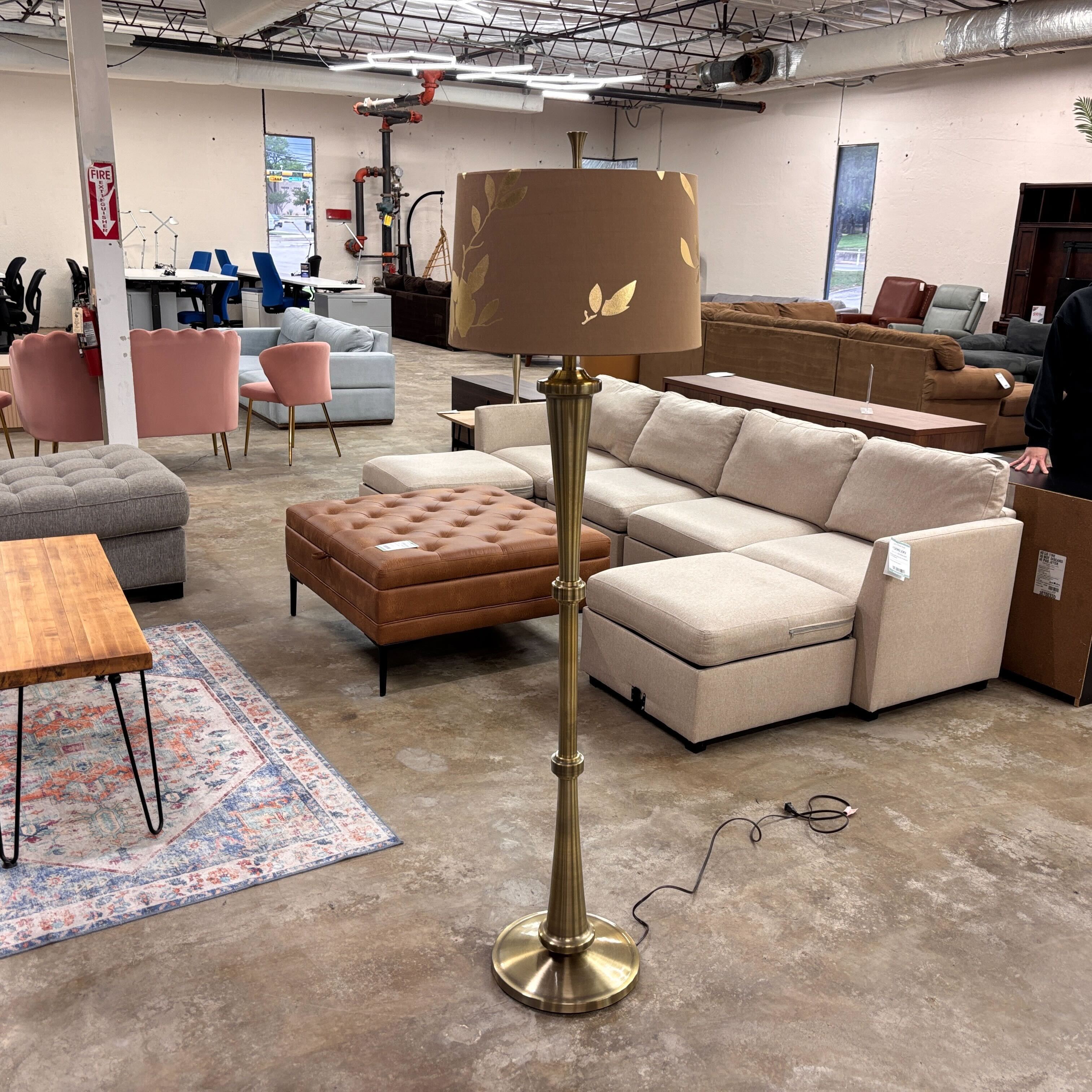 Pier 1 Imports Gold Leaf Lamp