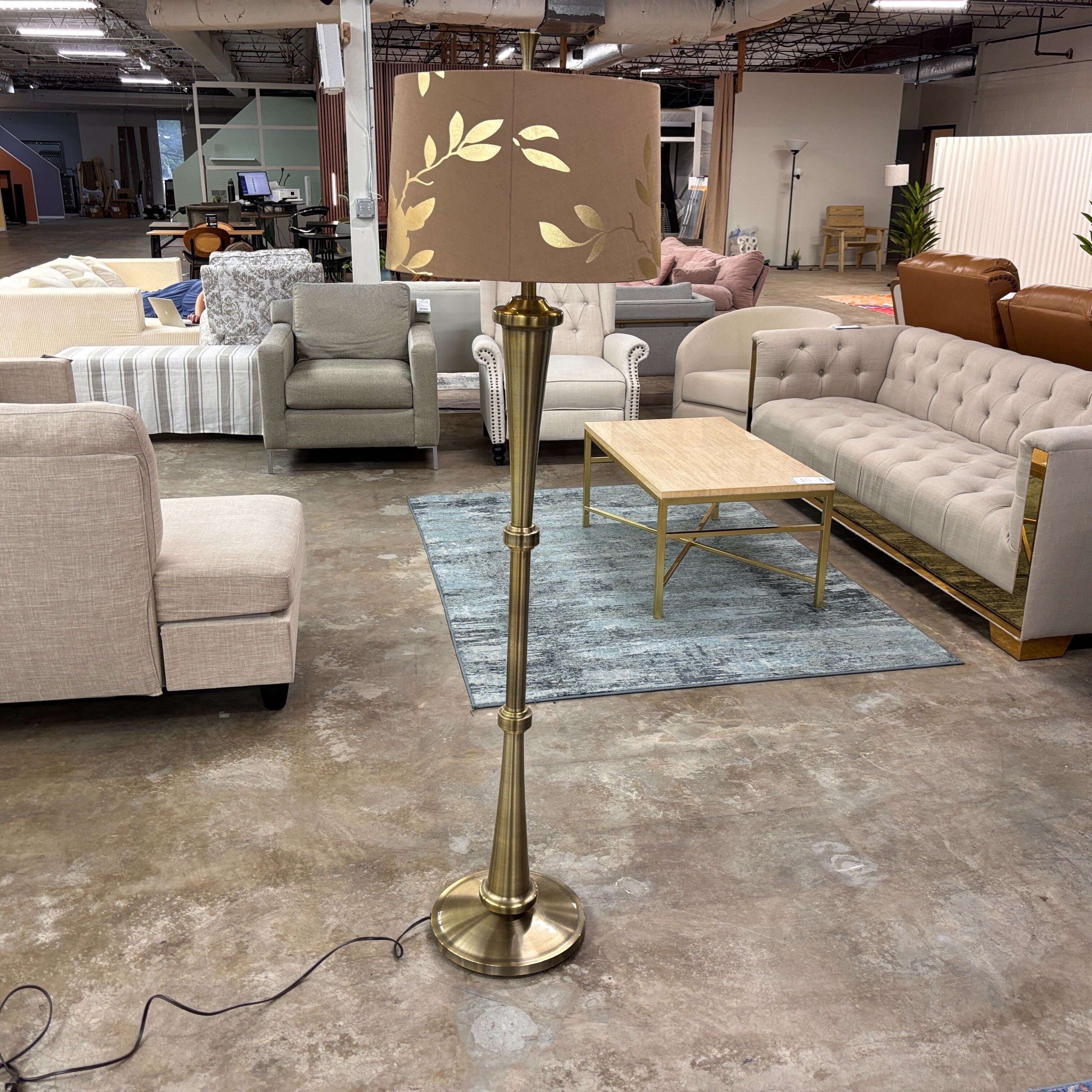 Pier 1 Imports Gold Leaf Lamp