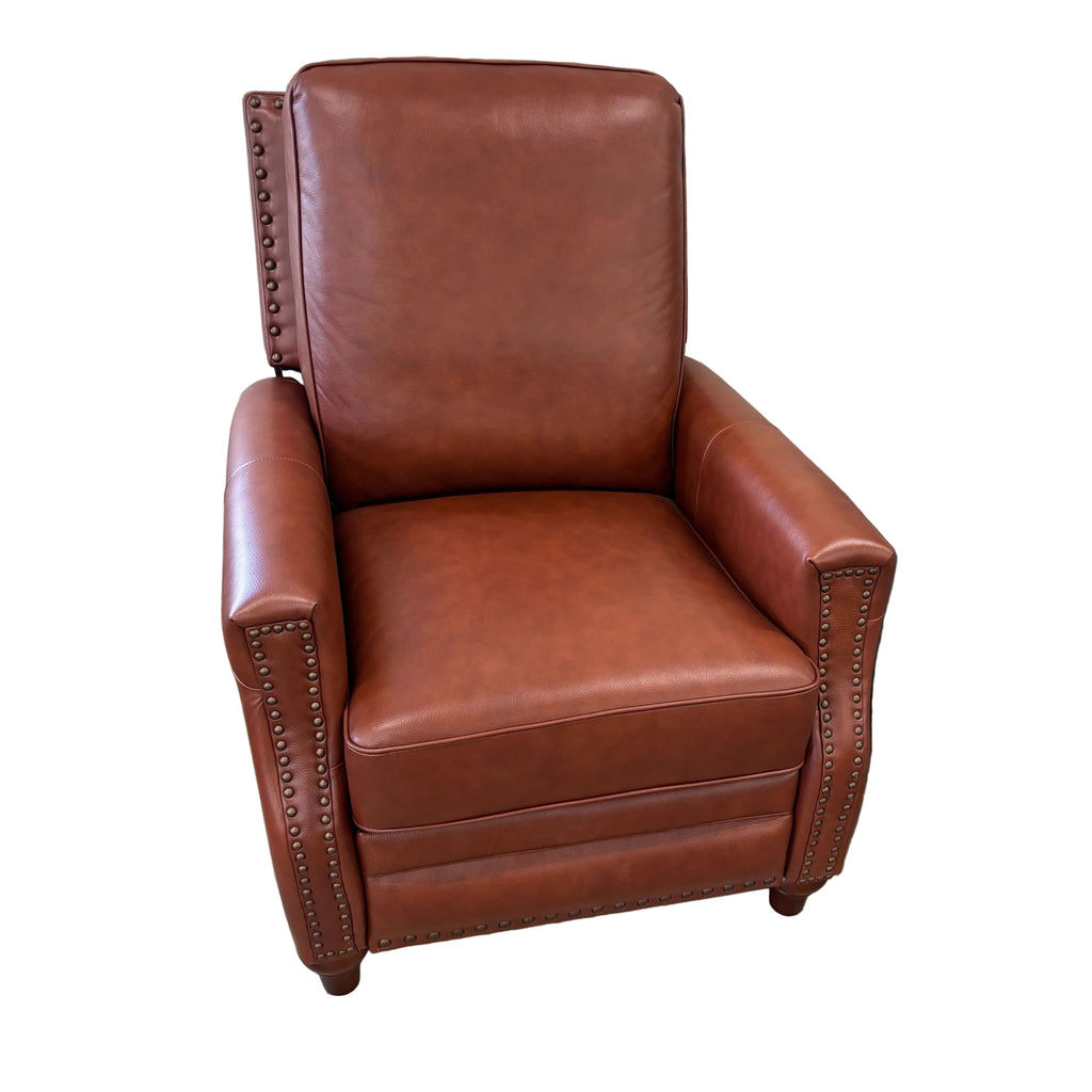 Karat Homes Theresa Genuine Leather Recliner-brown