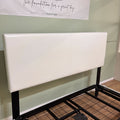 Home Depot Pessac White Upholstered Queen Bedframe