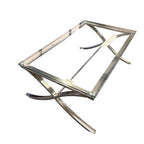 Rooms To Go Brushed Nickel And Glass Coffee Table